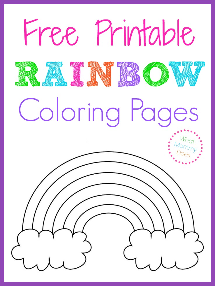 rainbow printable coloring pages - photo #34