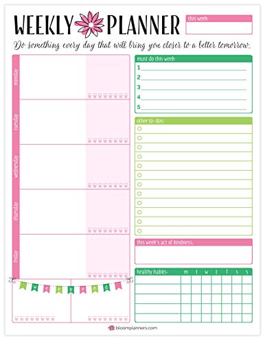 cute free weekly planner template